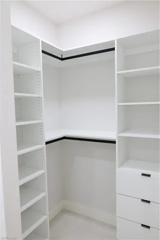 View of walk in closet