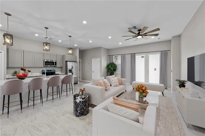 Living area (Virtually Staged)