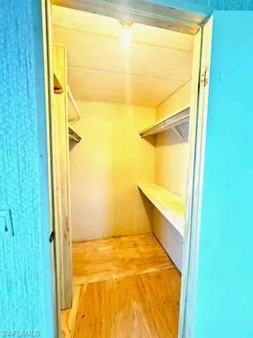Walk in closet in the master