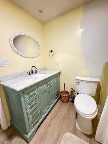 New toilet and vanity