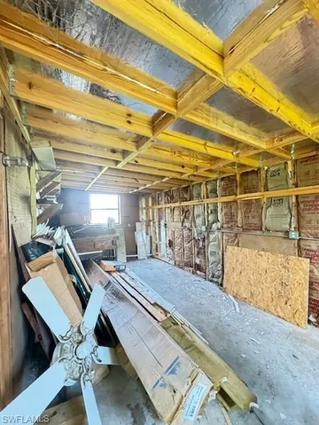 Newly rebuilt workshop with insulation and window AC