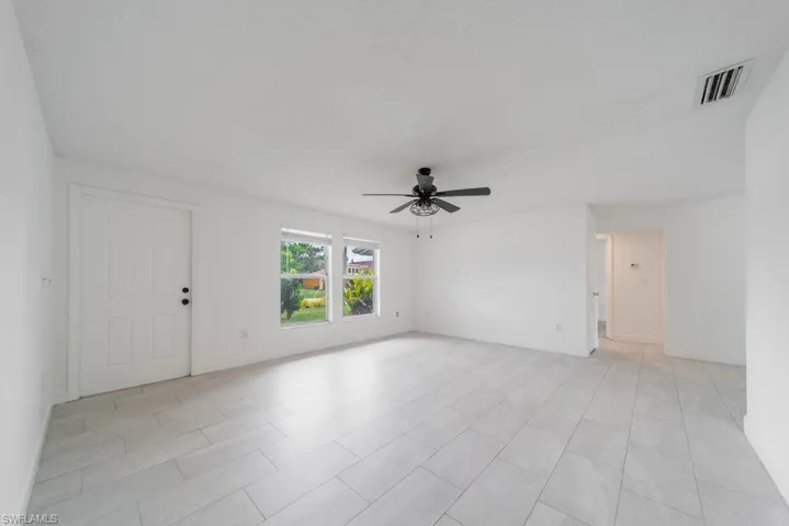 Living room, Tile, New Ceiling Fan