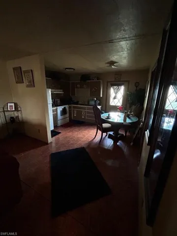 Dining room with tile floors