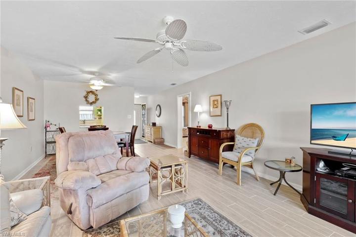 View from living area toward entrance.