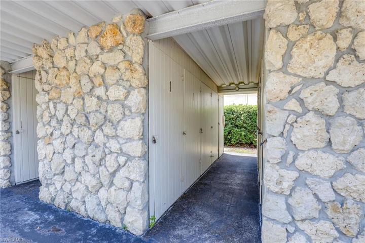 Individual lockable storage closet assigned to unit.