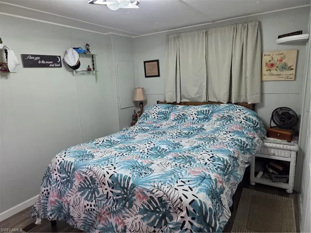 This updated home is offered partially furnished.