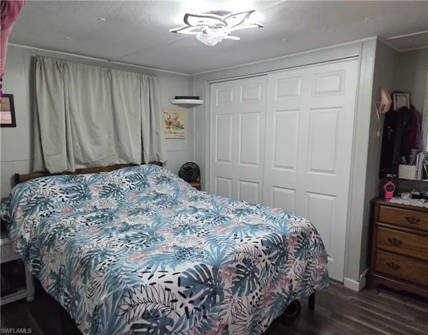 Primary bedroom with plenty of closet space.