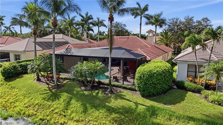 Aerial view of rear of home.