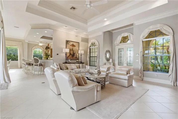 View of great room from far side of living area.