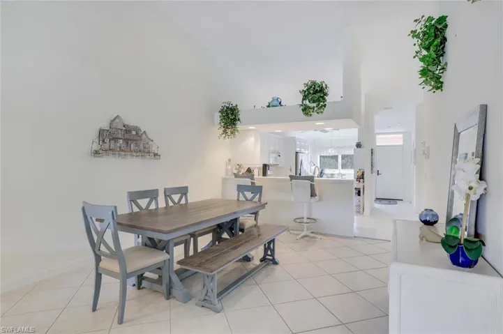 High vaulted ceiling; bright & open flow
