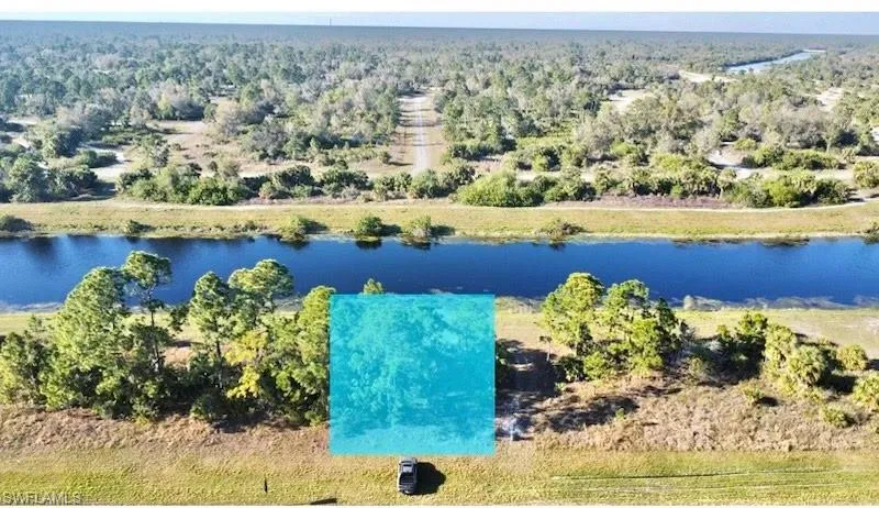 Drone / aerial view of a large body of water