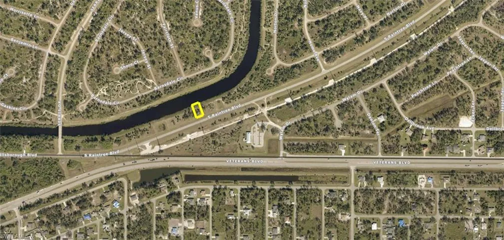 Aerial view of property's location