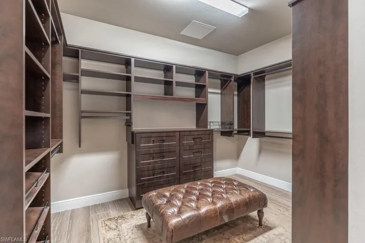 Built out walk in closet primary