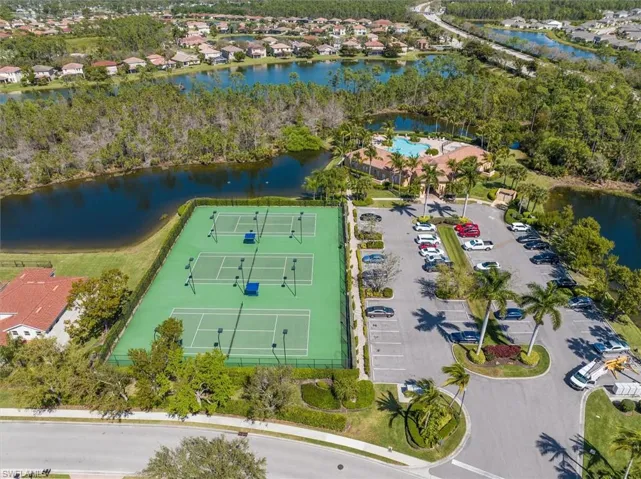 Aerial view of tennis court - pickleball!