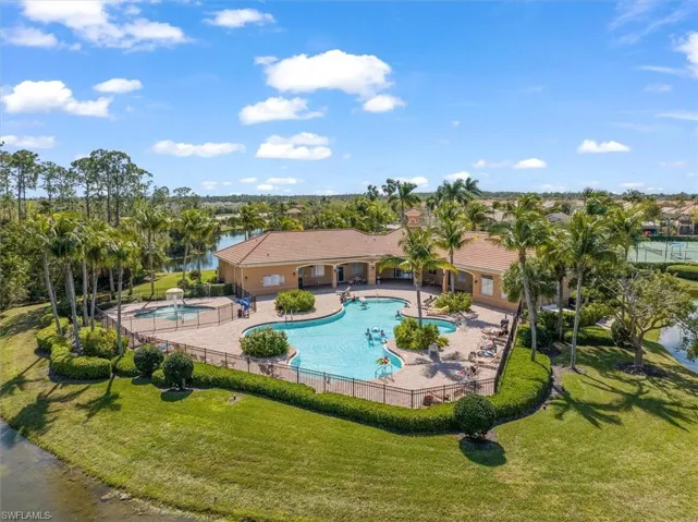 Rear aerial view of Pool overlooks Clubhouse!