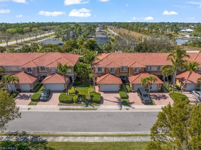 Aerial view of 3367 Dandolo Circle, including side walks on both side of street!