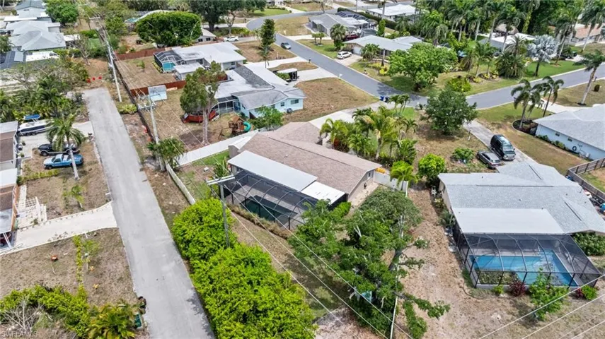 Aerial view of residential area