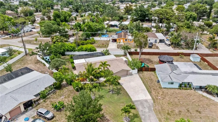 Aerial view of residential area