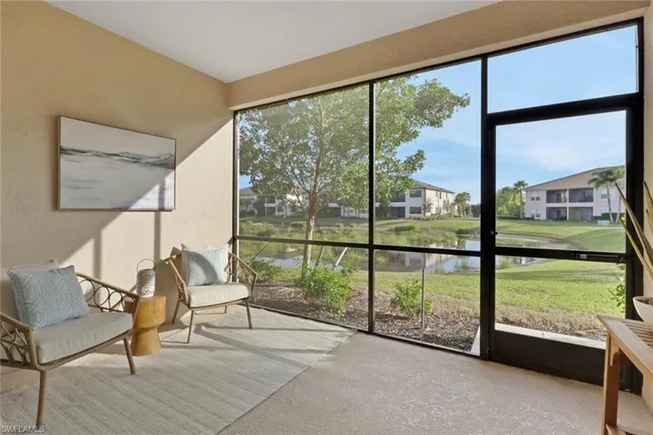 Lanai with a water view
