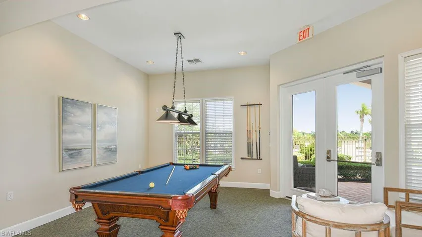 Community Clubhouse game room featuring billiards