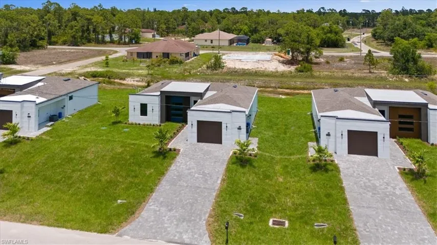 Aerial view of residential area