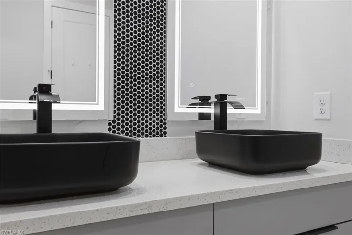 Bathroom view of vanity