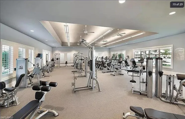 State-of-the-art fitness center equipped with modern machines and ample workout space.