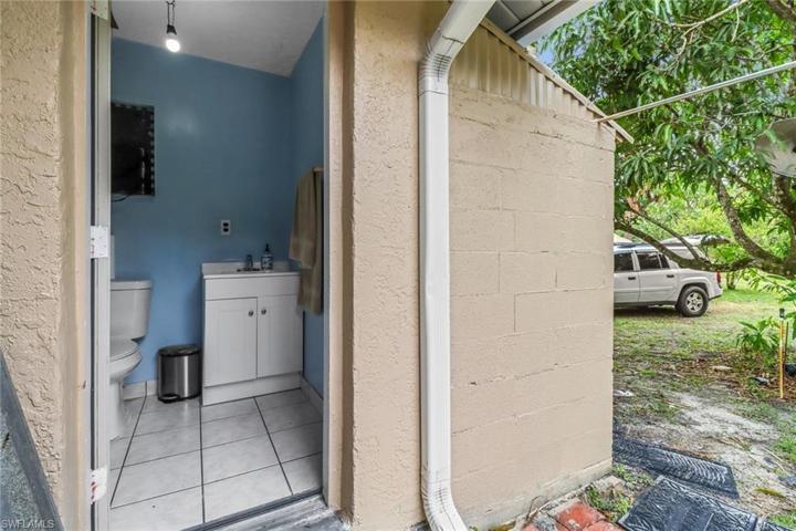 1/2 bathroom outside for future Pool