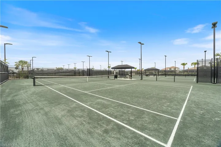 View of tennis court
