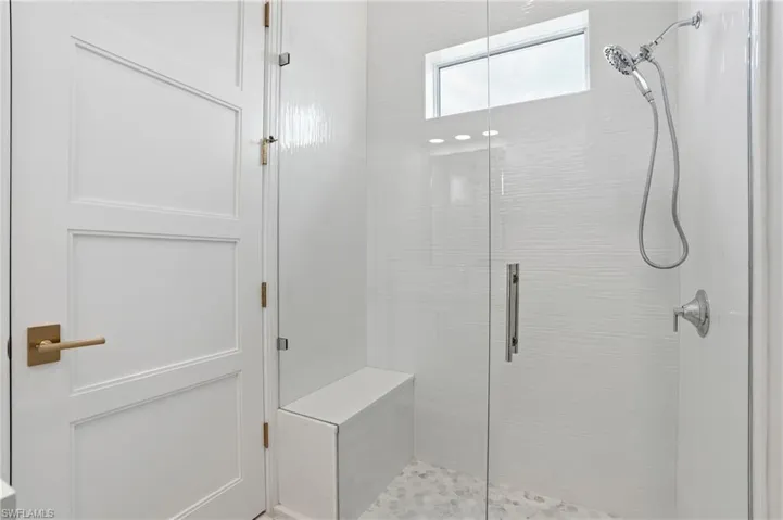Bathroom featuring a stall shower