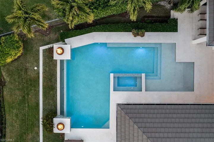 aerial of pool