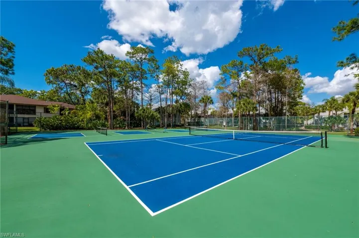 View of tennis court