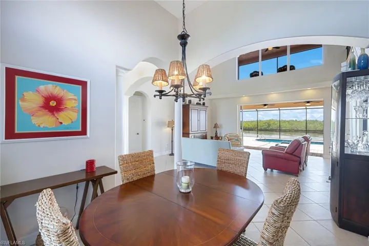 Formal dining room toward great room