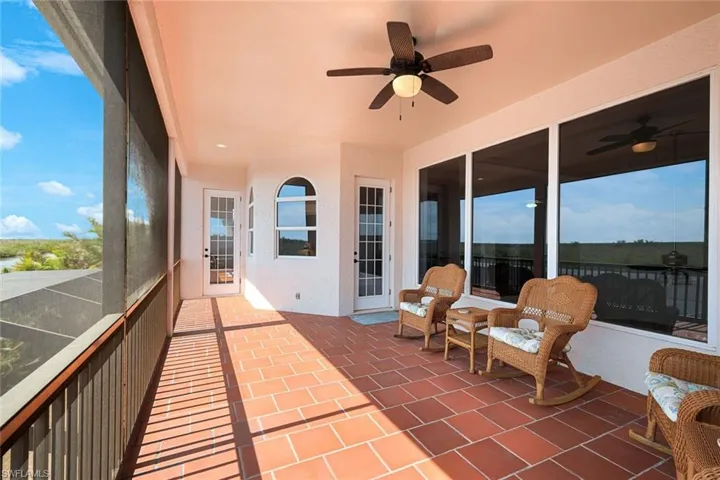 Large, 2nd level balcony to enjoy the views of the water and amazing Florida sunsets