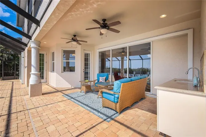 Lanai and outdoor kitchen