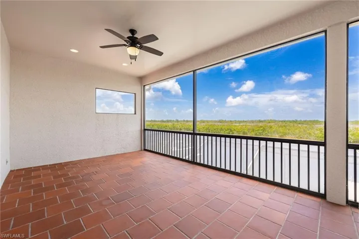 Upstairs screened balcony