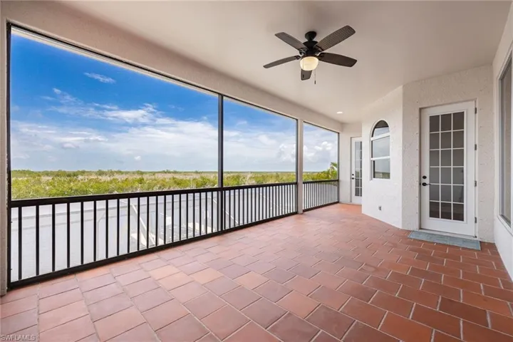 Upstairs screened balcony