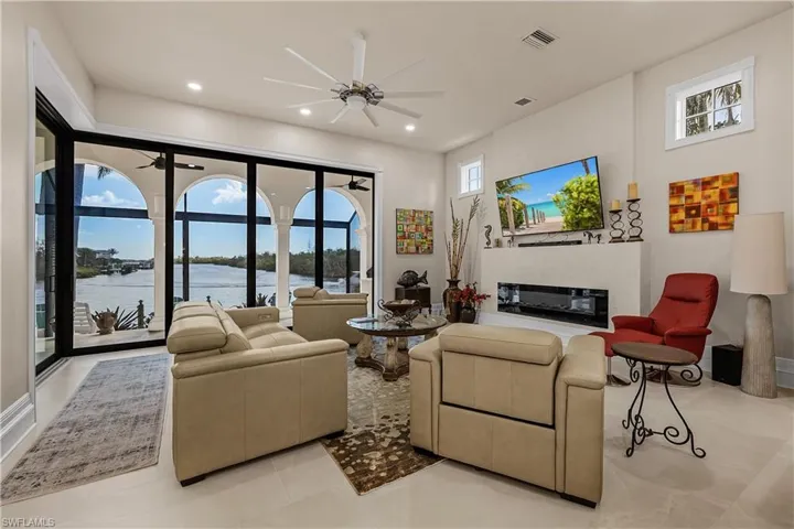 View from dining area/kitchen.