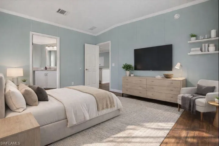 Virtually Staged Primary Bedroom