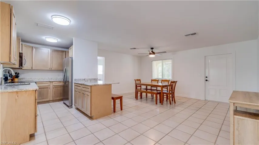 View of Front Living Room/Dining Room from Family Room