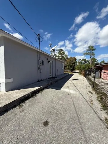 Right side of the house