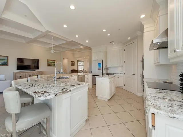 Kitchen opening to the great room