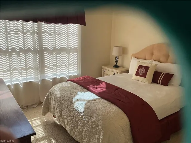 Bedroom with carpet floors