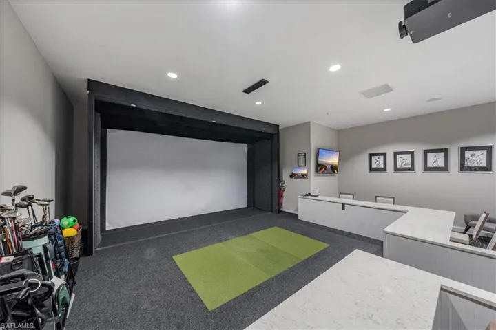 Simulated Golf at Clubhouse