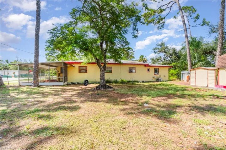 Back of property - RV Hookup off the back left of house