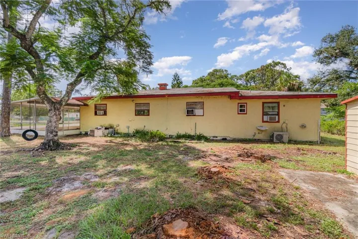 Back of property - RV Hookup off the back left of house