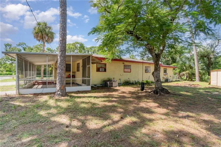 Back of property - RV Hookup off the back left of house