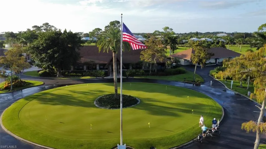 Clubhouse and putting green
