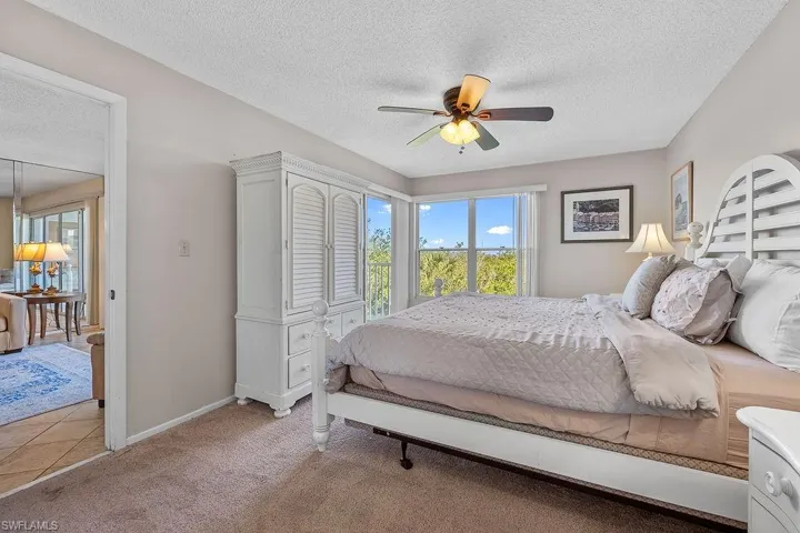 Master bedroom with access to balcony