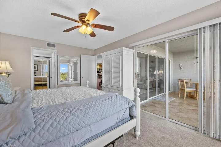 Master bedroom with access to balcony